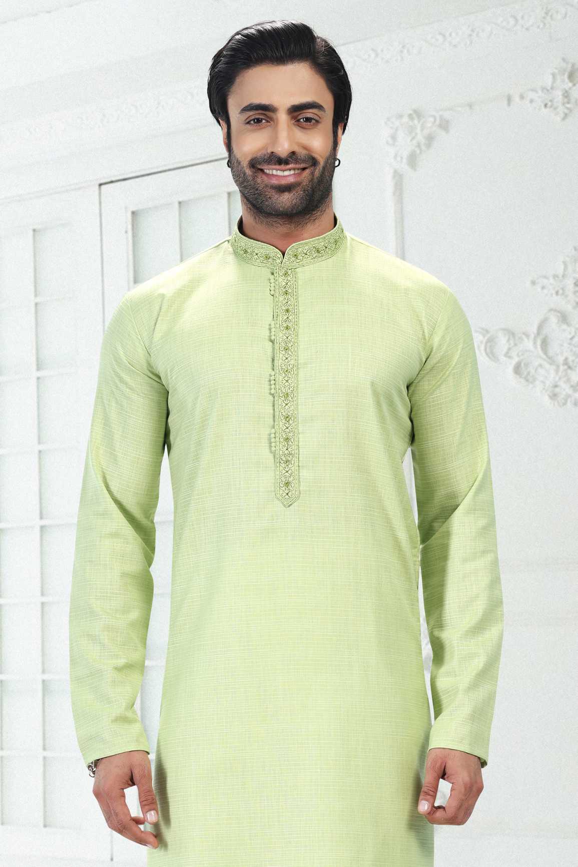 Traditional Linen Cotton kurta Pyjama