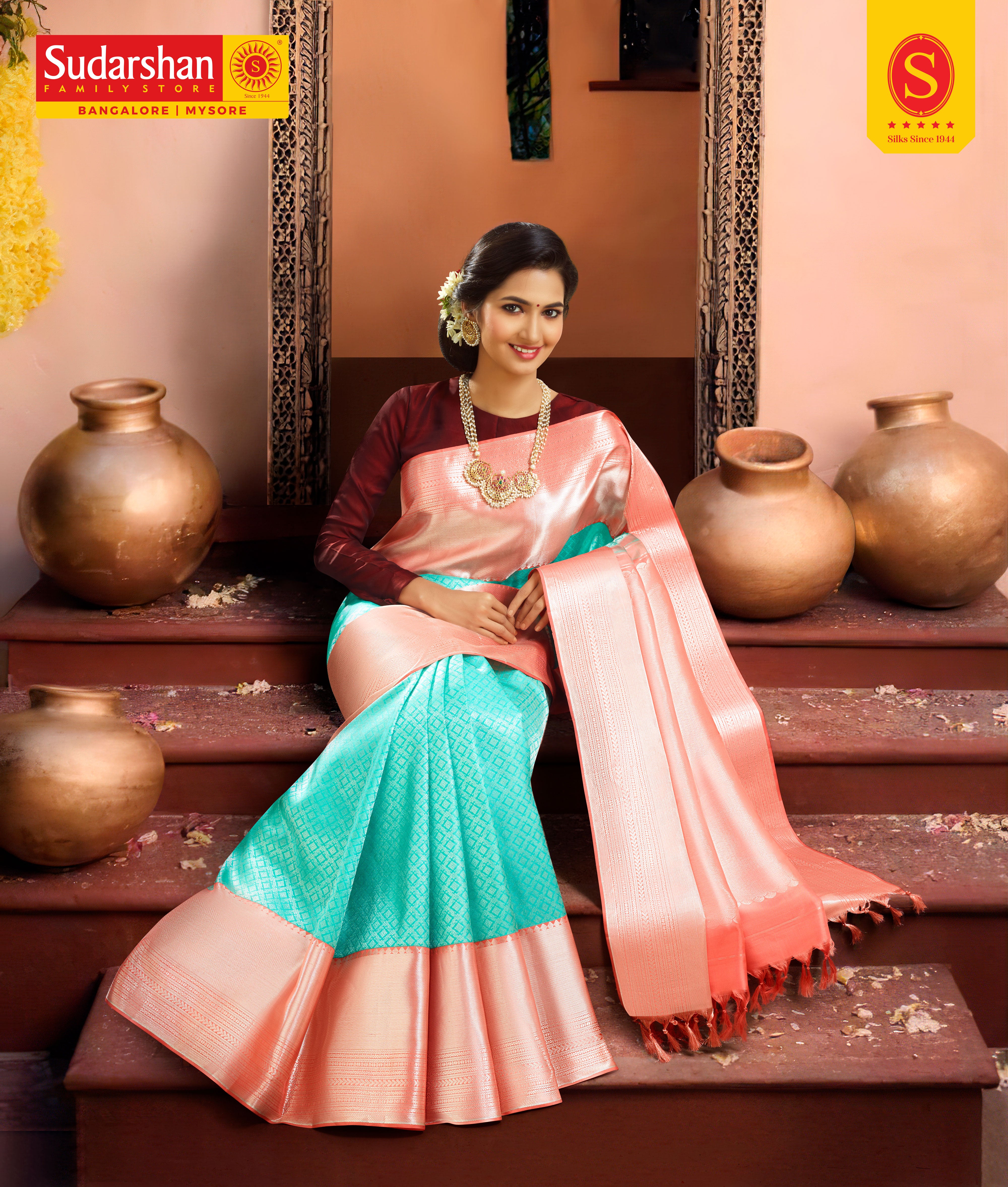 Buy Multicoloured Sarees for Women by POTHYS Online | Ajio.com