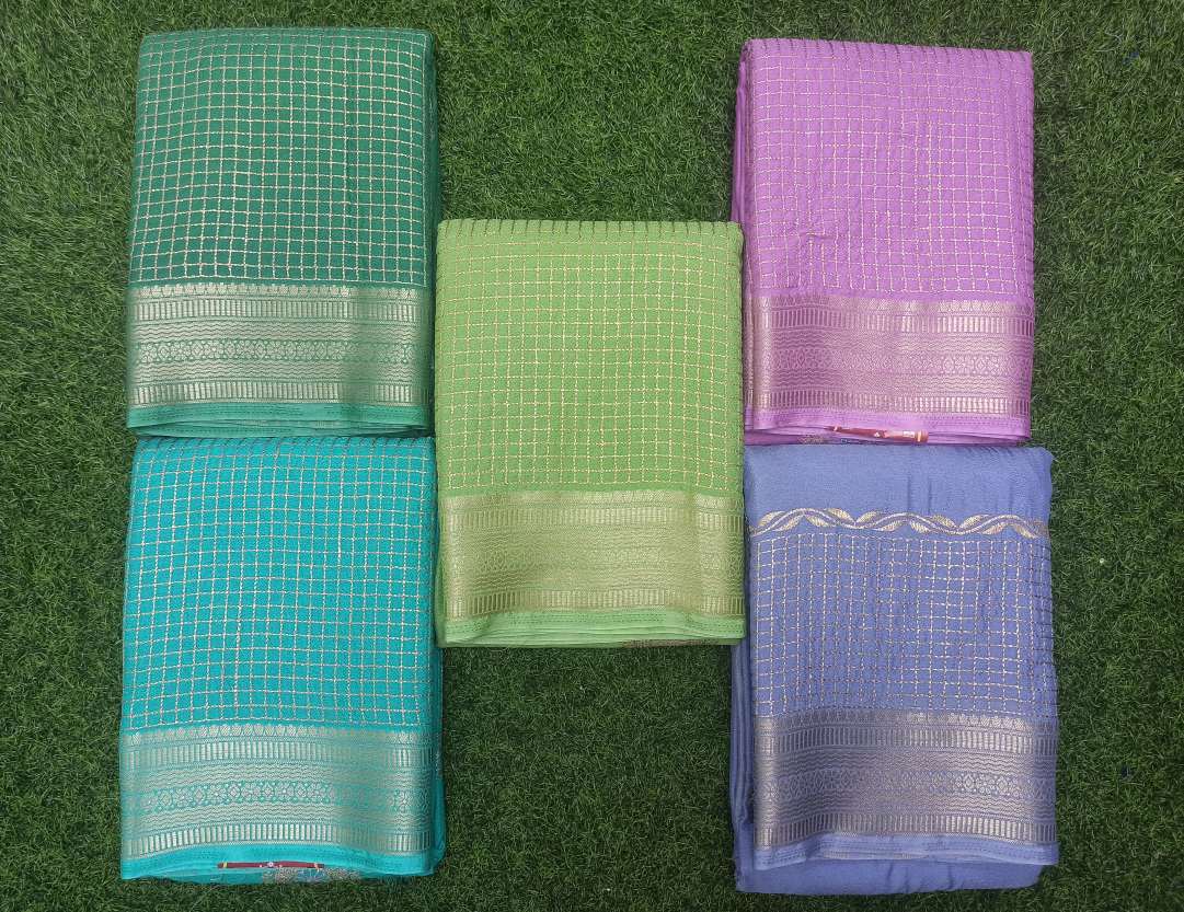 Artificial / Mix Crape Sarees ( Semi Crape )