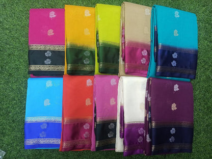Artificial / Mix Crape Sarees ( Semi Crape )
