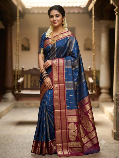 Kanchi Mix Silk Saree