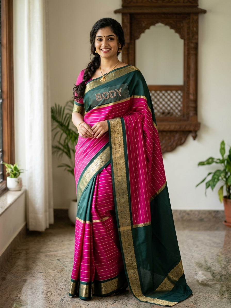 Pure Mysore Silk Saree.