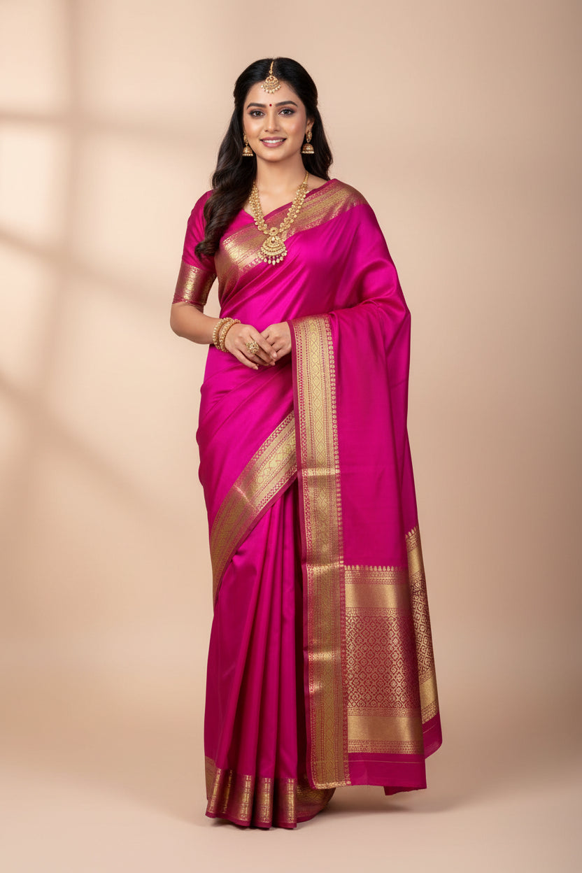Pure Mysore Silk Saree ( 60 Grams )