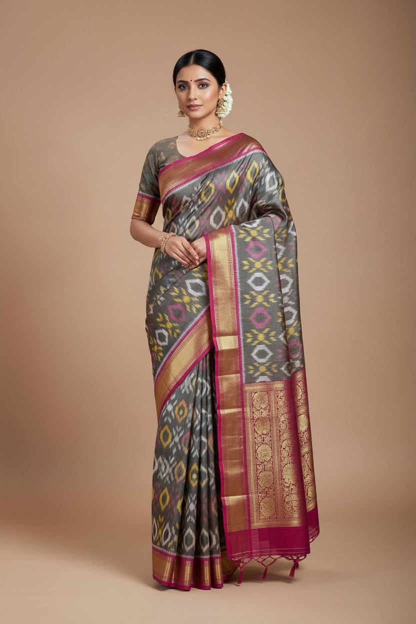 Kanchi Pure Pochampalli Silk
