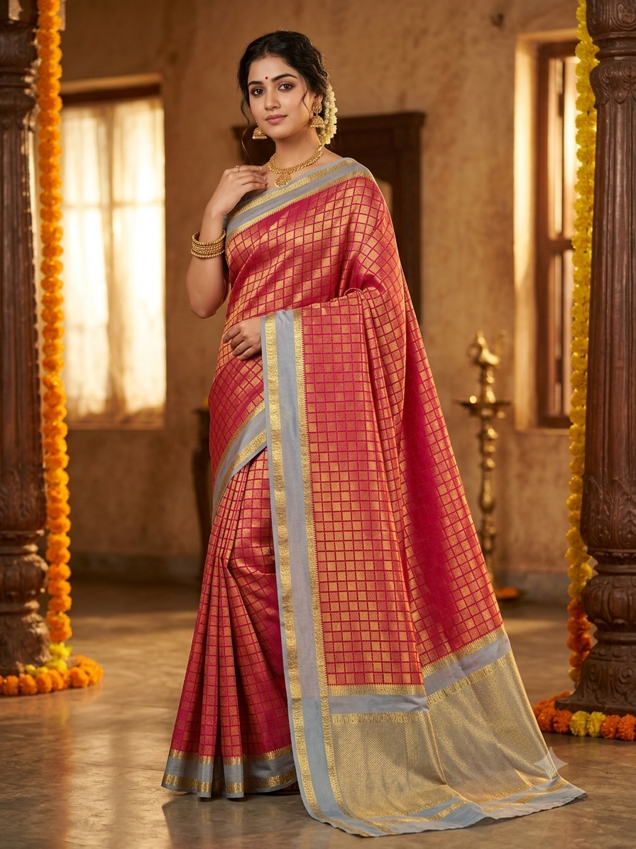 Pure Mysore Silk Saree.