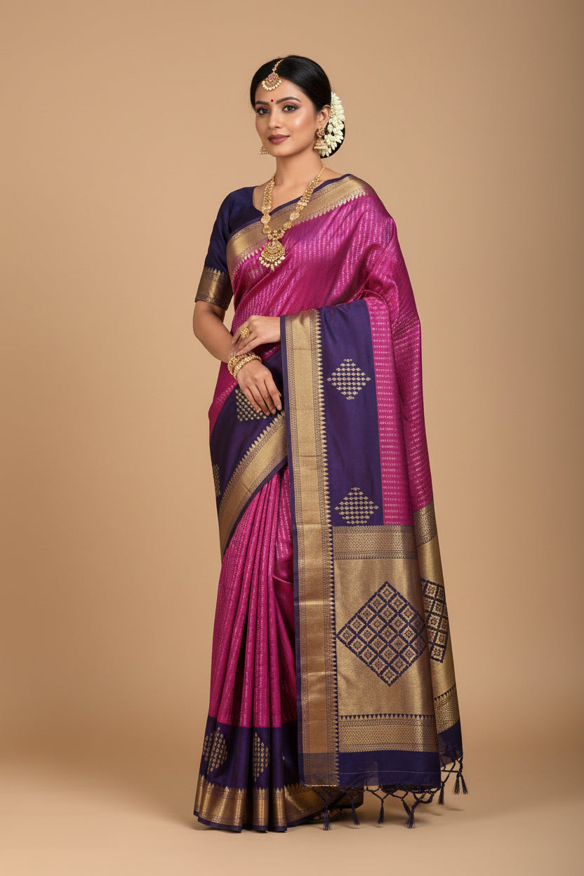 Kanchi Mix Silk Saree