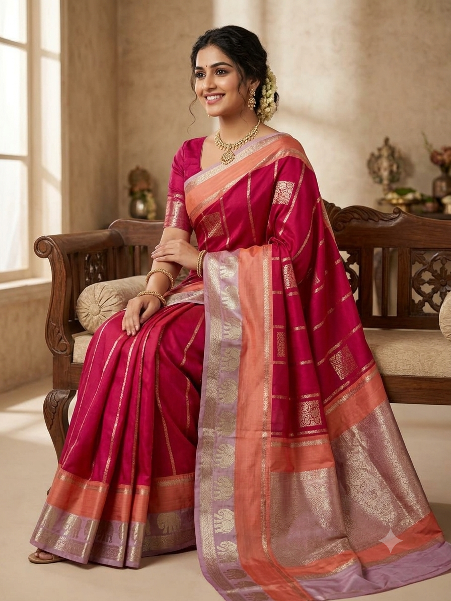 Kanchi Mix Silk Saree