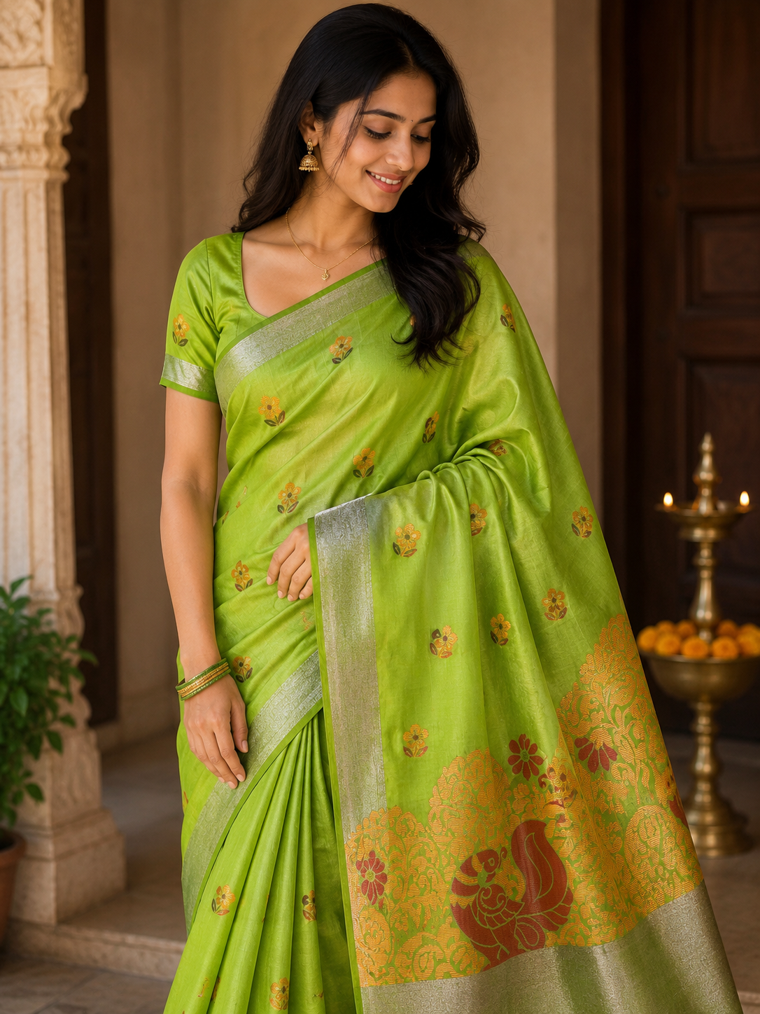 Kanchi Mix Silk Saree