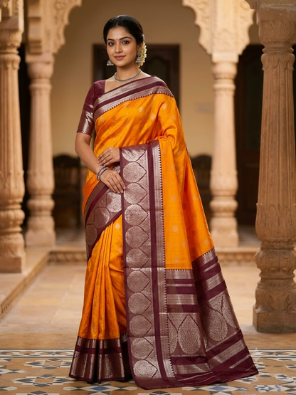 Kanchi Mix Silk Saree