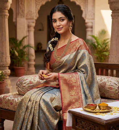 Kanchi Mix Silk Saree