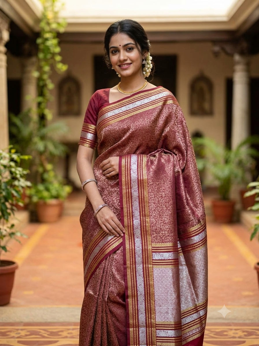 Pure Mysore Silk Saree.