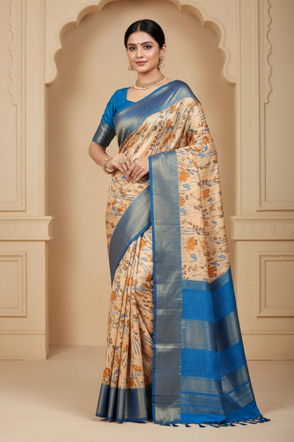 Pure Linen Silk Saree.