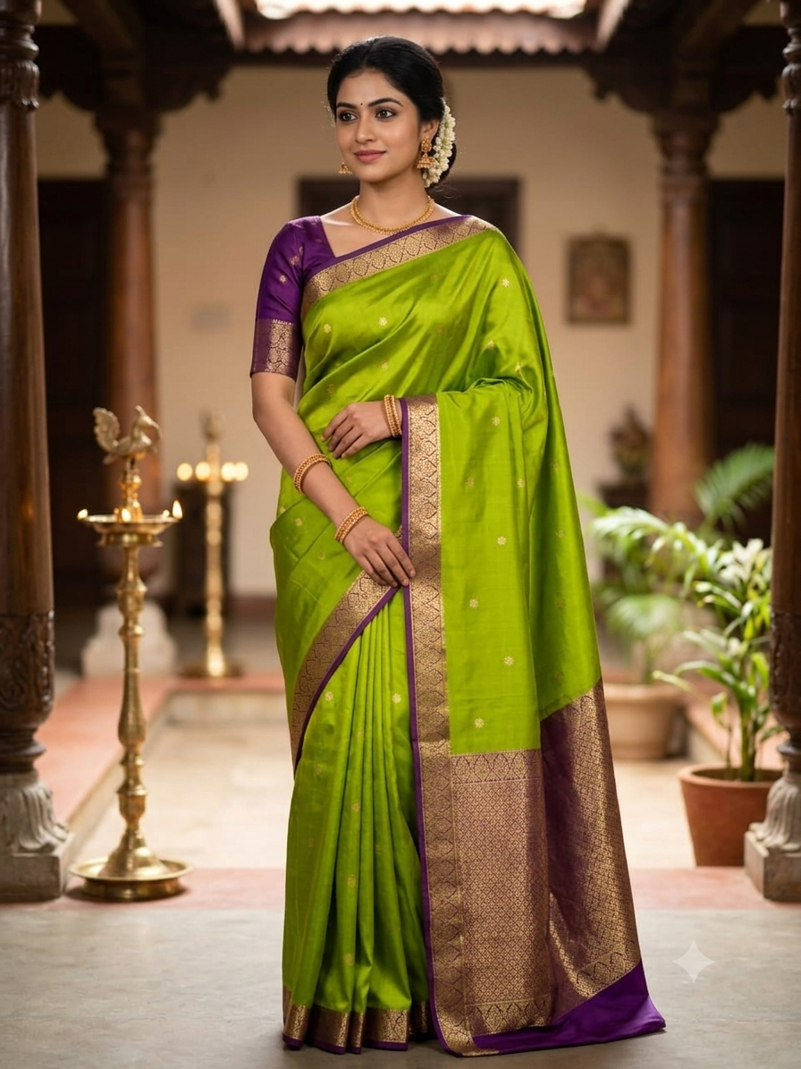 Pure Mysore Silk Saree ( 60 Grams )