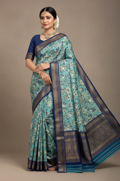 Pure Linen Silk Saree.