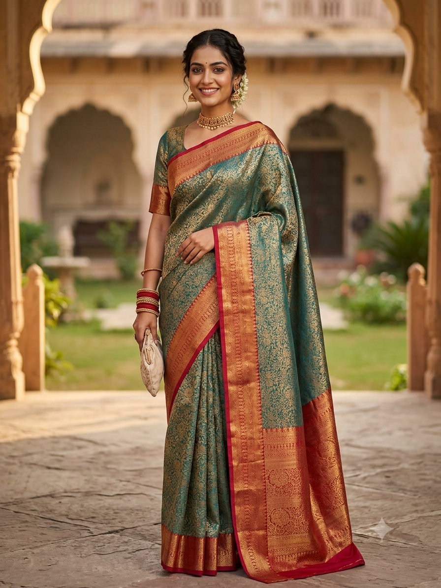 Kanchi Mix Silk Saree