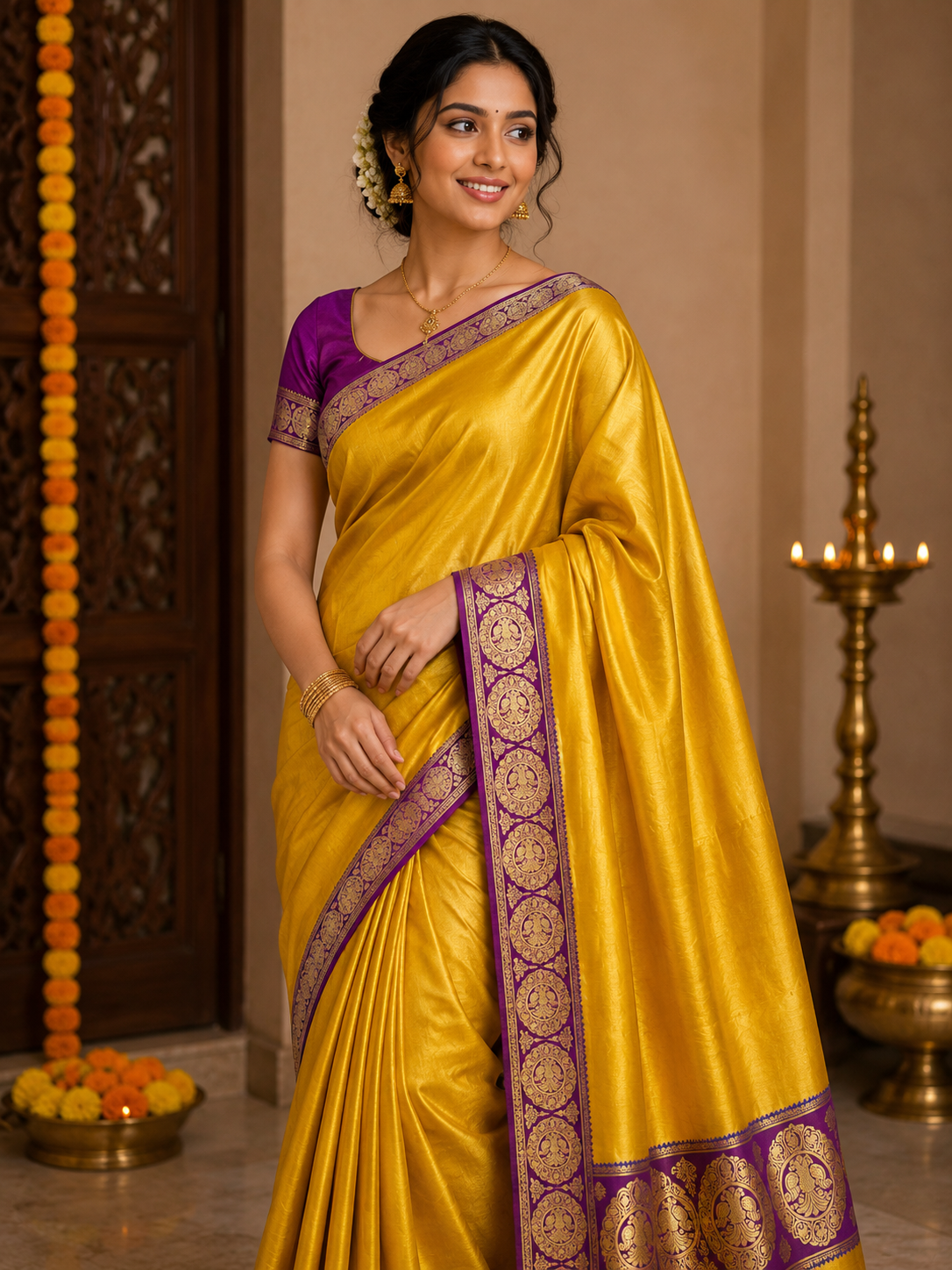 Pure Mysore Silk Saree.