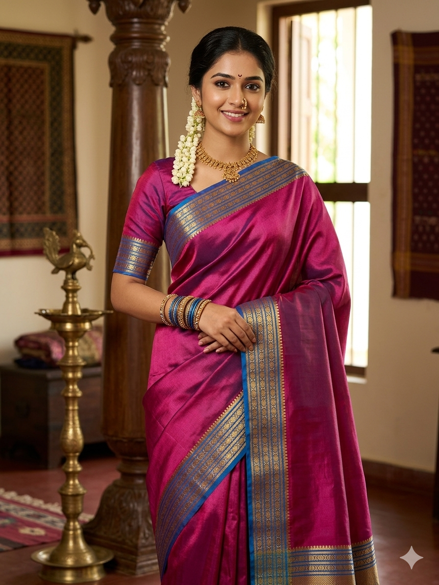 Pure Mysore Silk Saree ( 60 Grams )