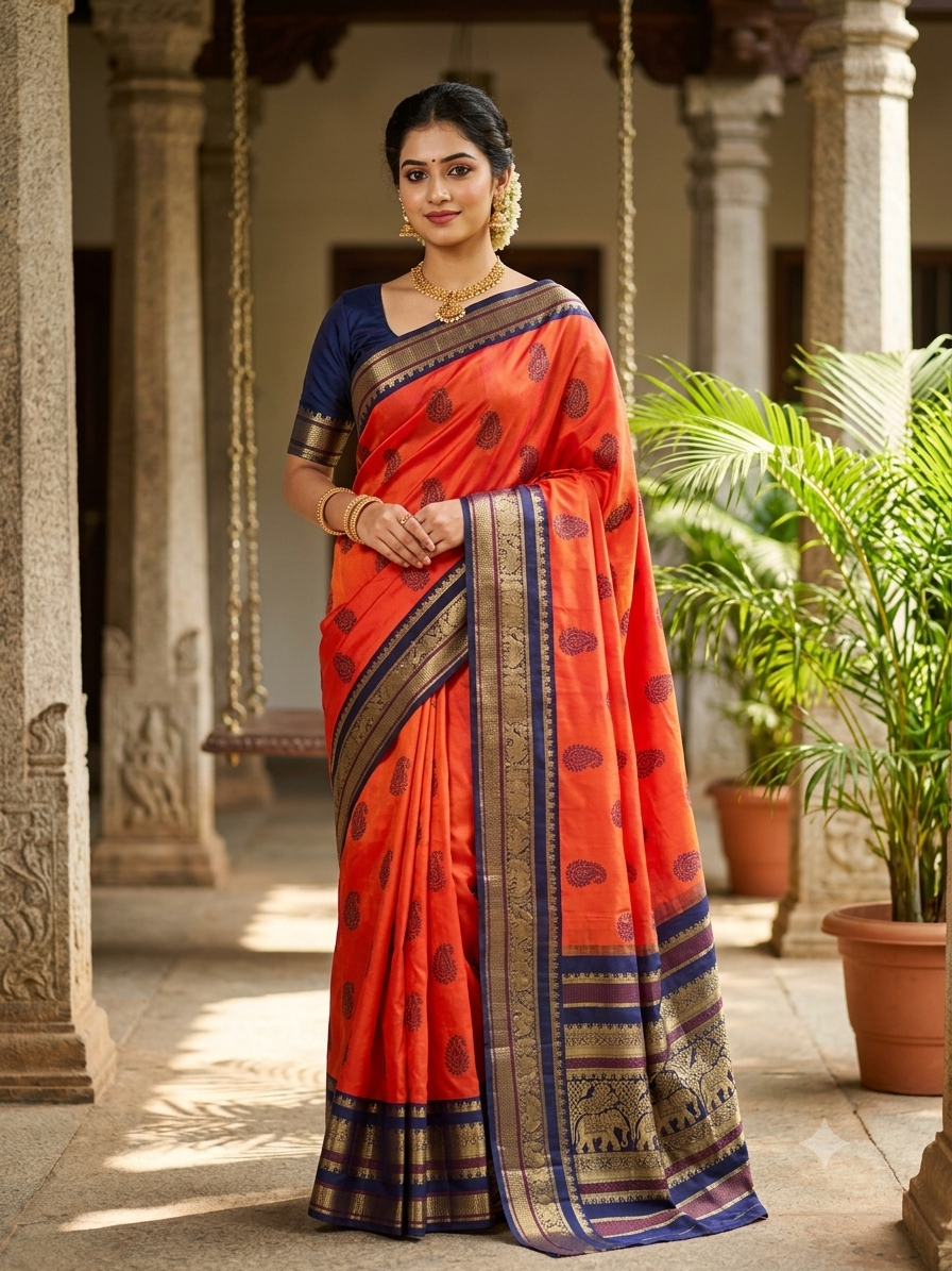 Kanchi Mix Silk Saree