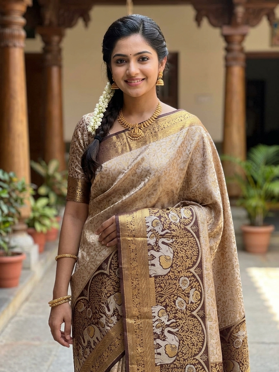 Kanchi Mix Silk Saree