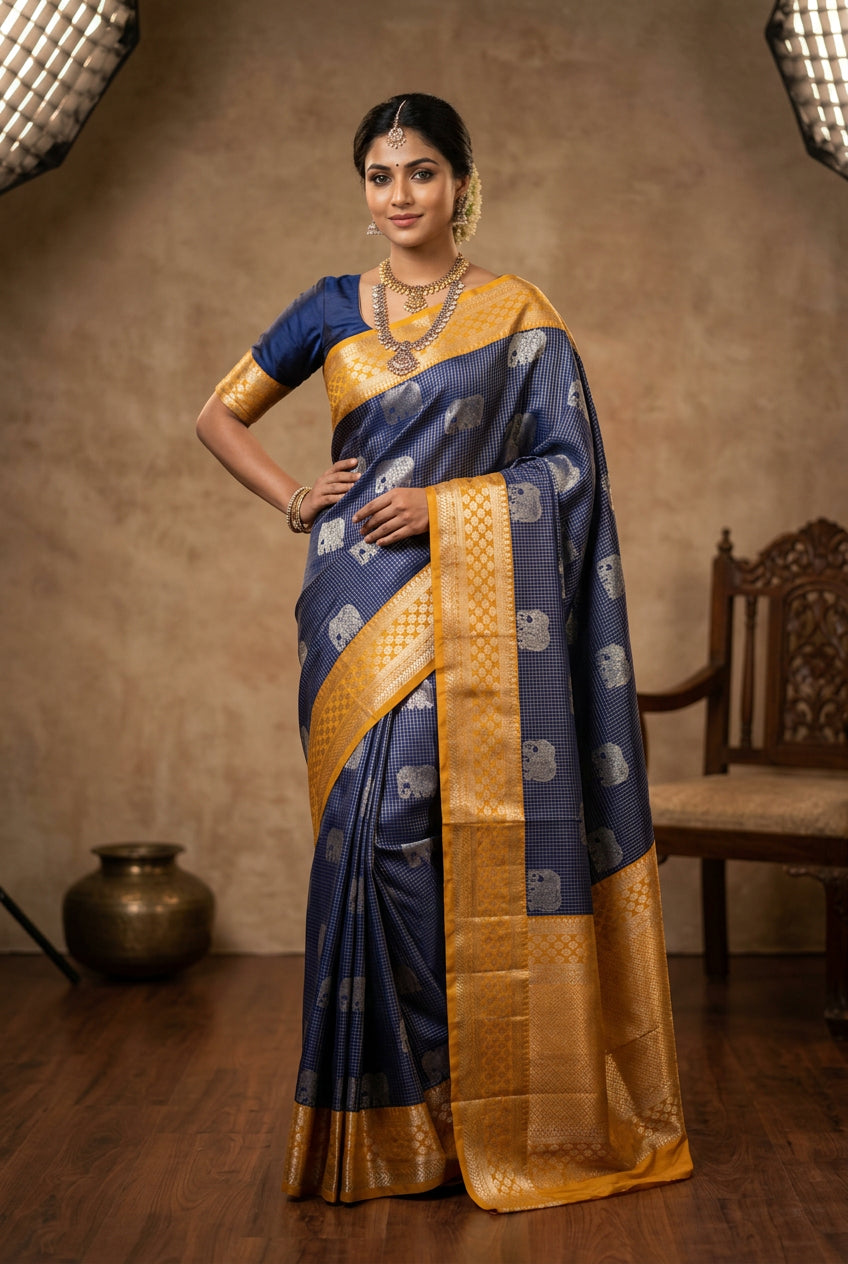 Kanchi Mix Silk Saree