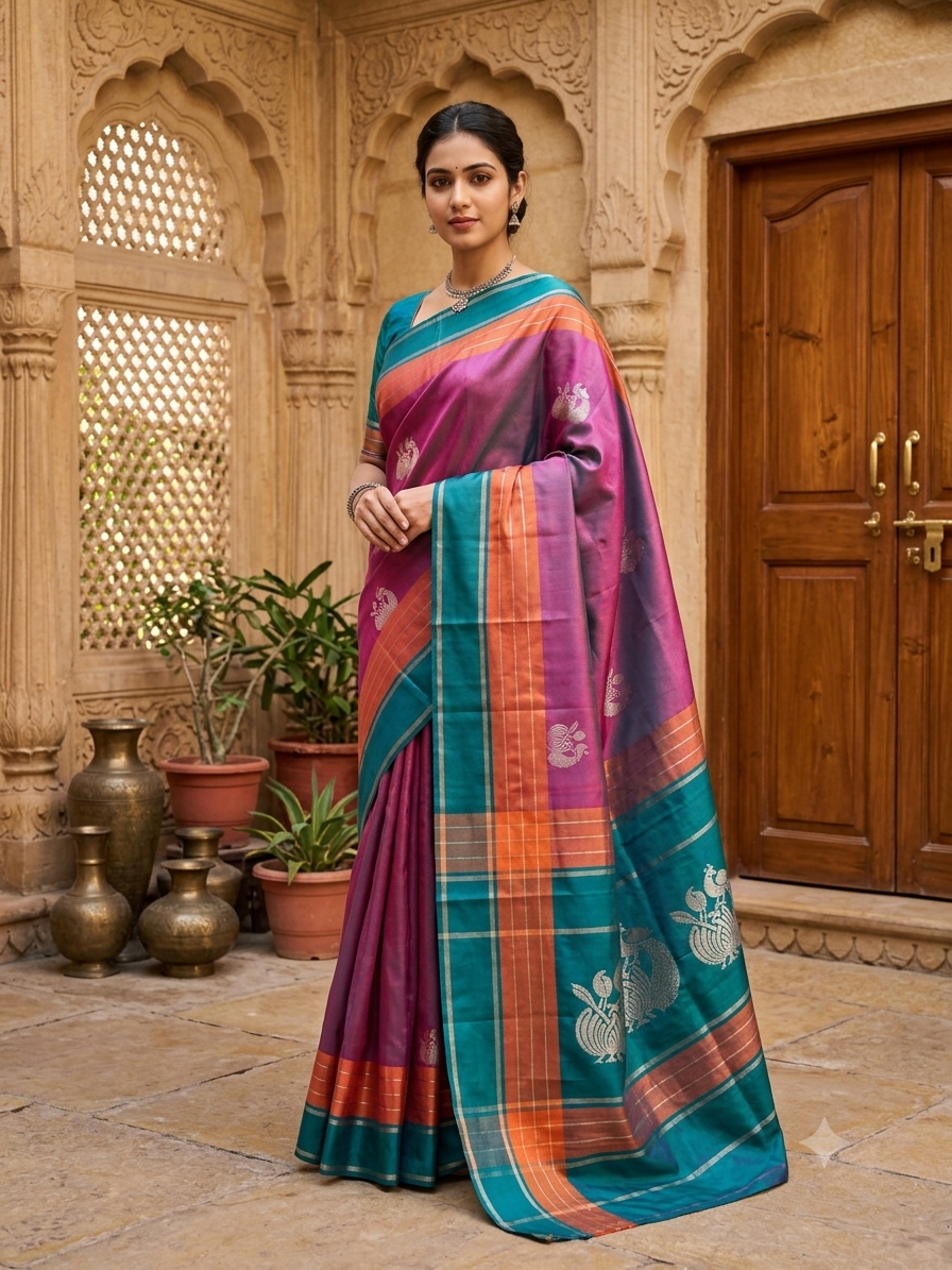 Kanchi Mix Silk Saree