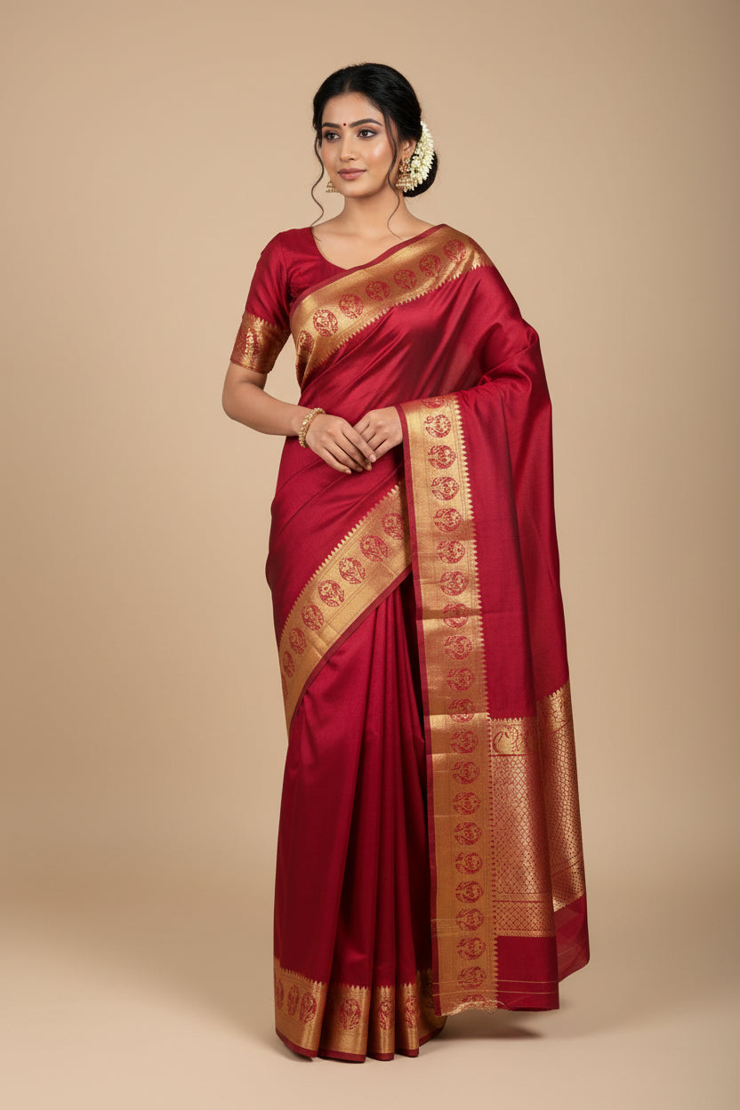 Pure Mysore Silk Saree.