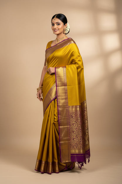 Pure Mysore Silk Saree ( 60 Grams )