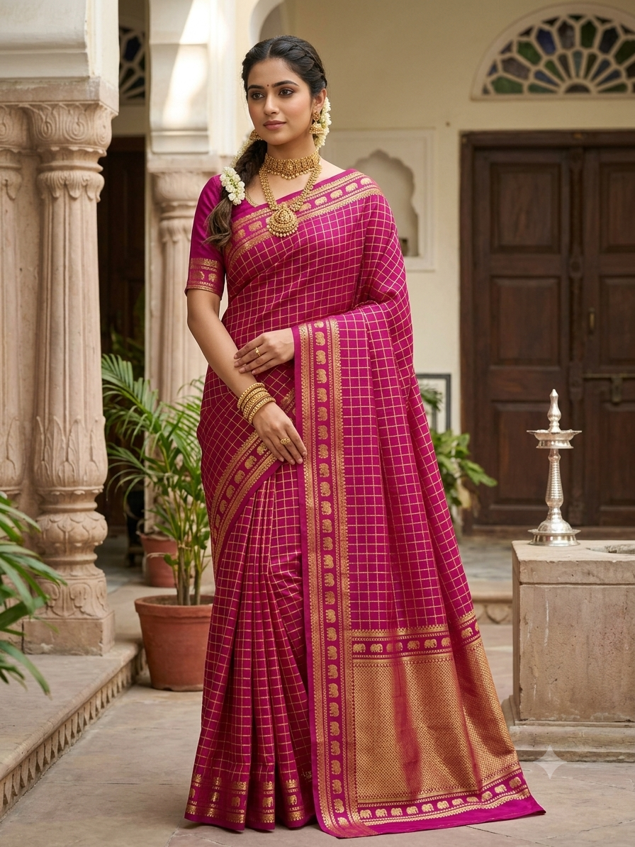 Pure Mysore Silk Saree.