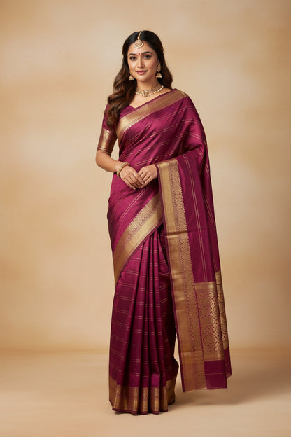 Pure Mysore Silk Saree ( 60 Grams )