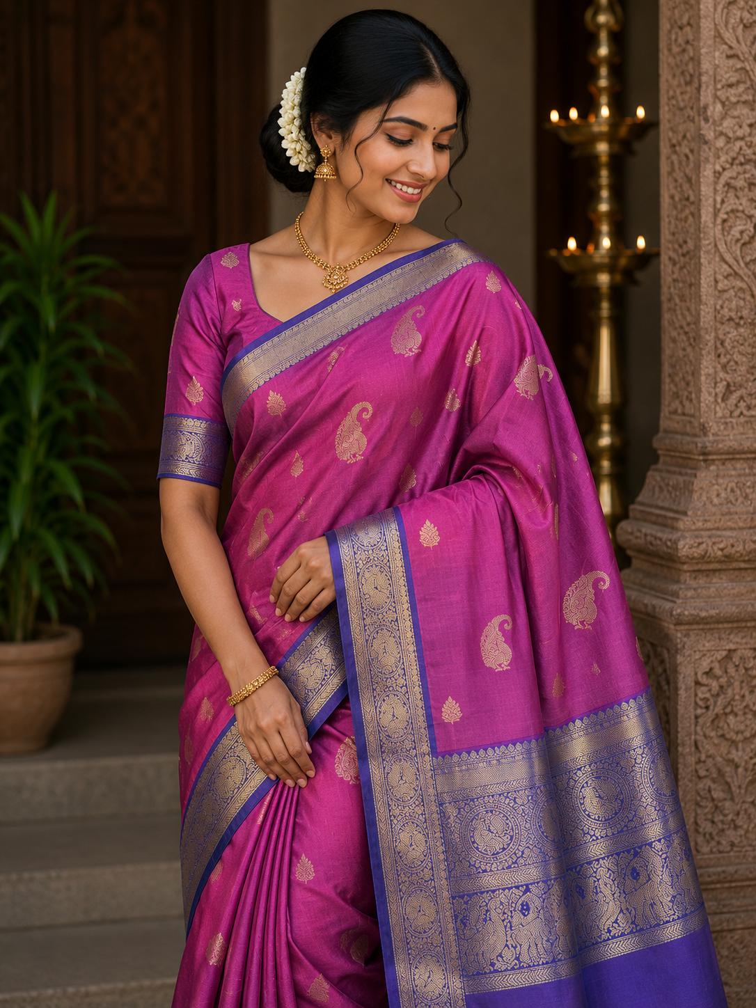 Kanchi Mix Silk Saree