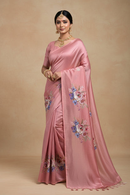 Pure Linen Silk Saree.