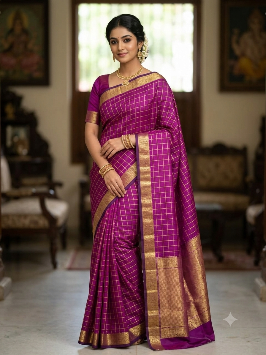 Pure Mysore Silk Saree ( 60 Grams )