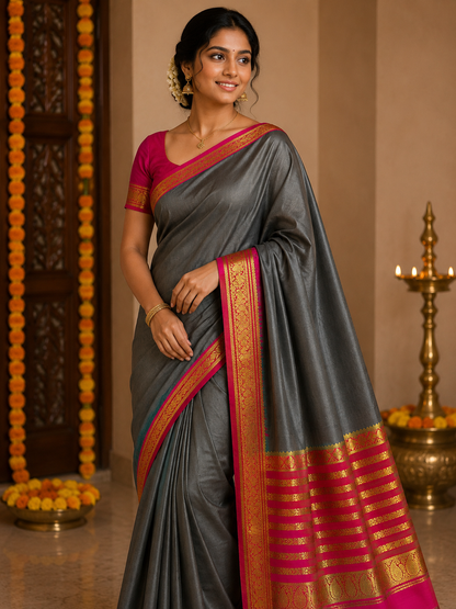 Pure Mysore Silk Saree.