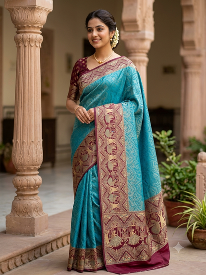 Kanchi Mix Silk Saree