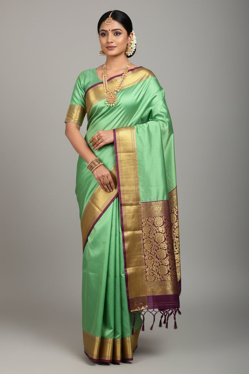 Pure Mysore Silk Saree ( 60 Grams )