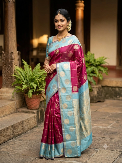 Kanchi Mix Silk Saree