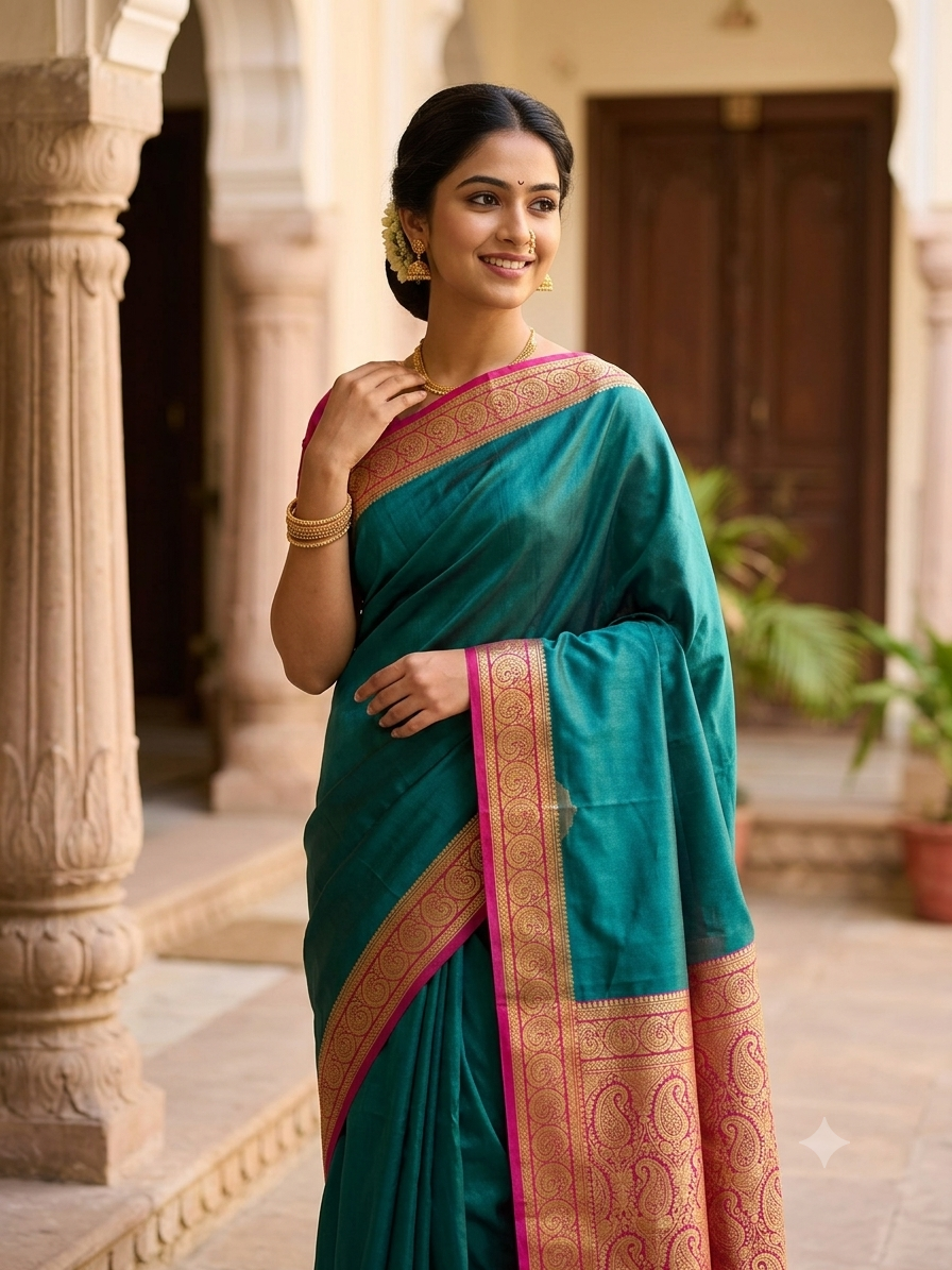 Pure Mysore Silk Saree ( 60 Grams )