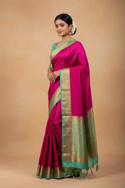 Pure Mysore Silk Saree ( 60 Grams )