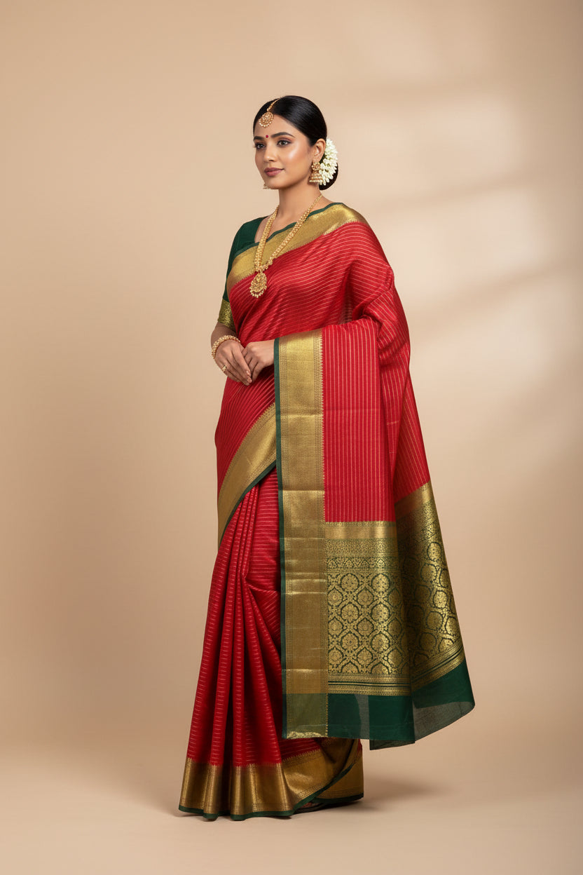 Pure Mysore Silk Saree.