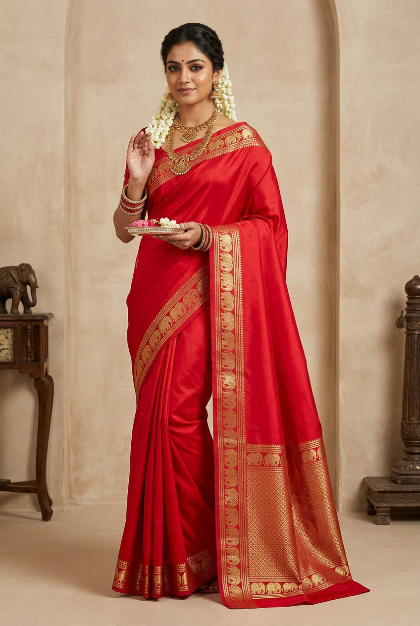Pure Mysore Silk Saree.
