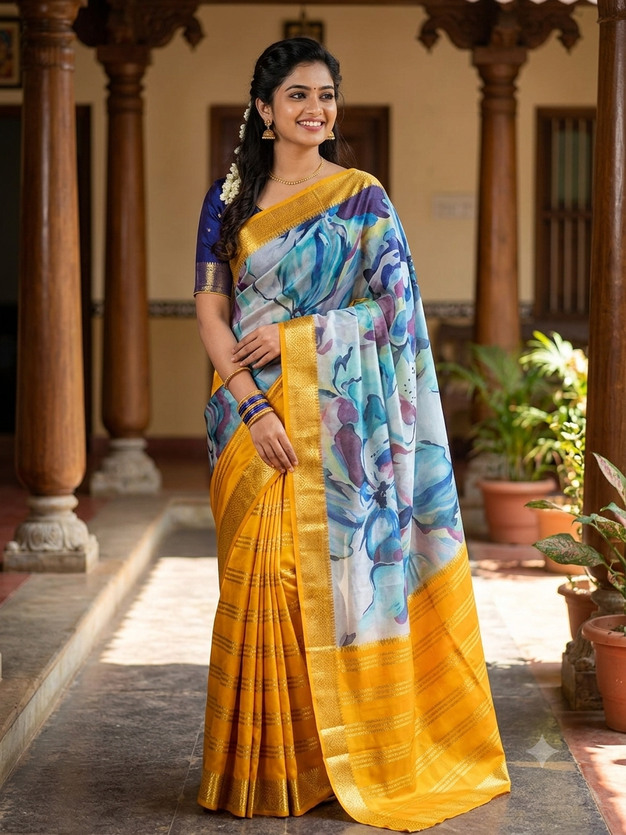 Pure Mysore Silk Saree.