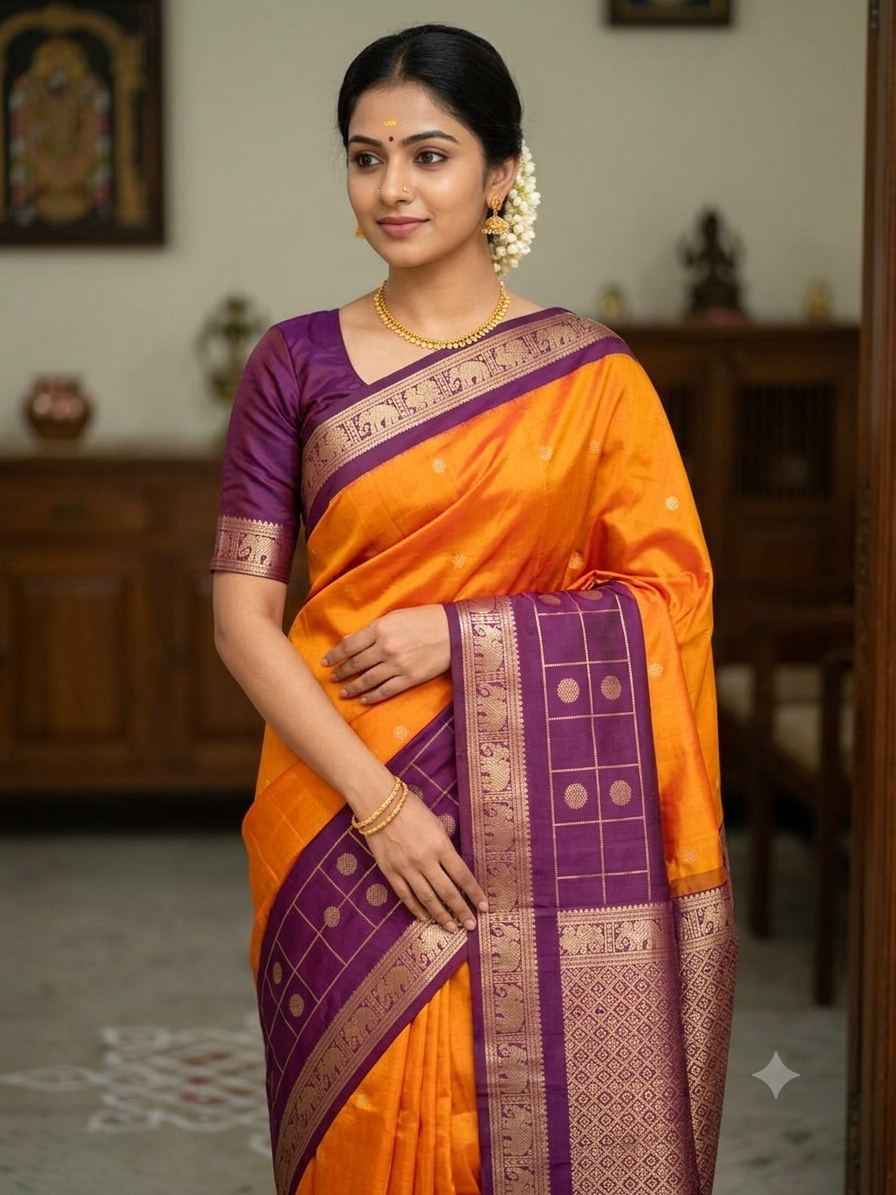 Kanchi Mix Silk Saree