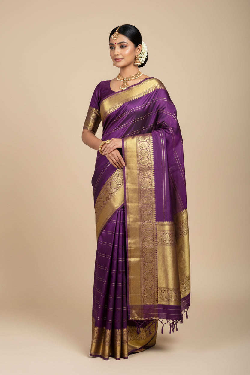 Pure Mysore Silk Saree ( 60 Grams )