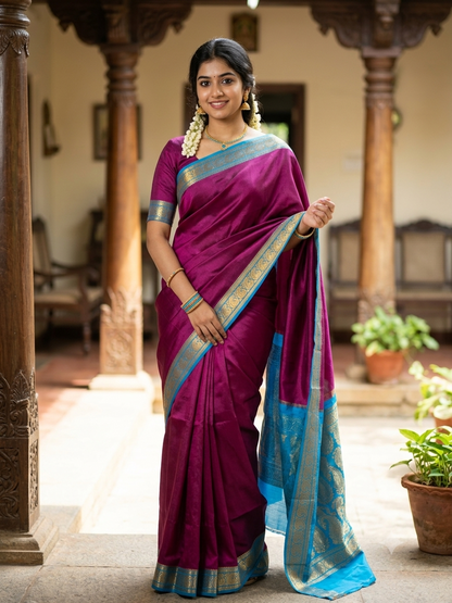 Pure Mysore Silk Saree ( 60 Grams )