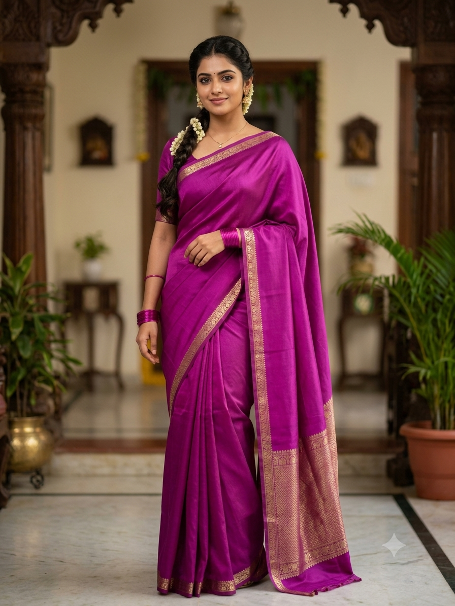 Pure Mysore Silk Saree.