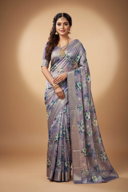 Pure Linen Silk Saree.