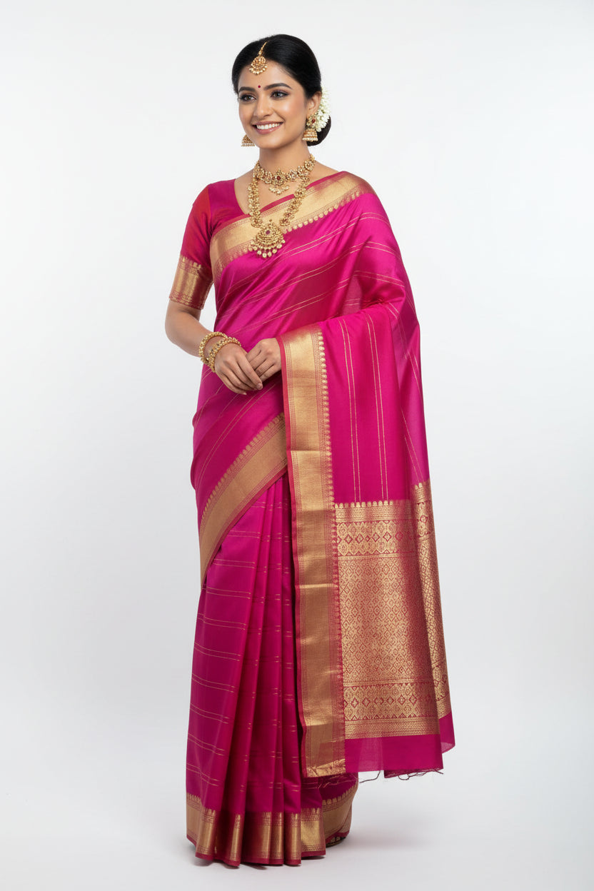 Pure Mysore Silk Saree ( 60 Grams )