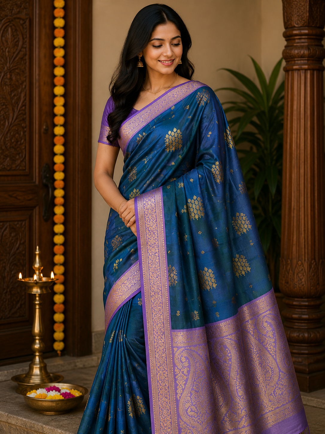 Kanchi Mix Silk Saree