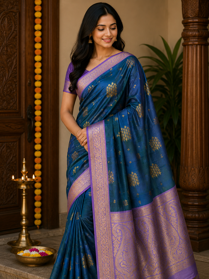 Kanchi Mix Silk Saree