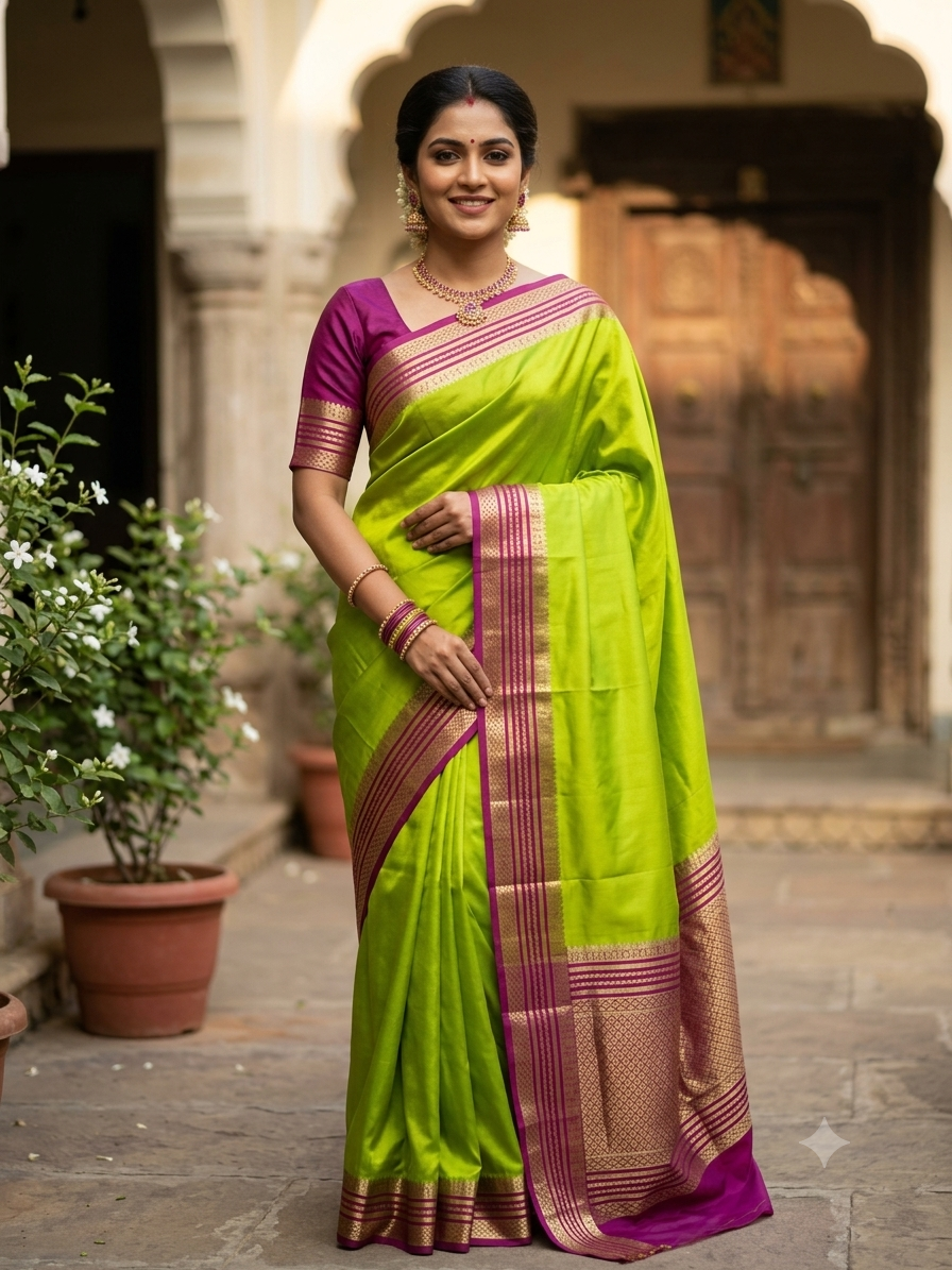 Pure Mysore Silk Saree ( 60 Grams )